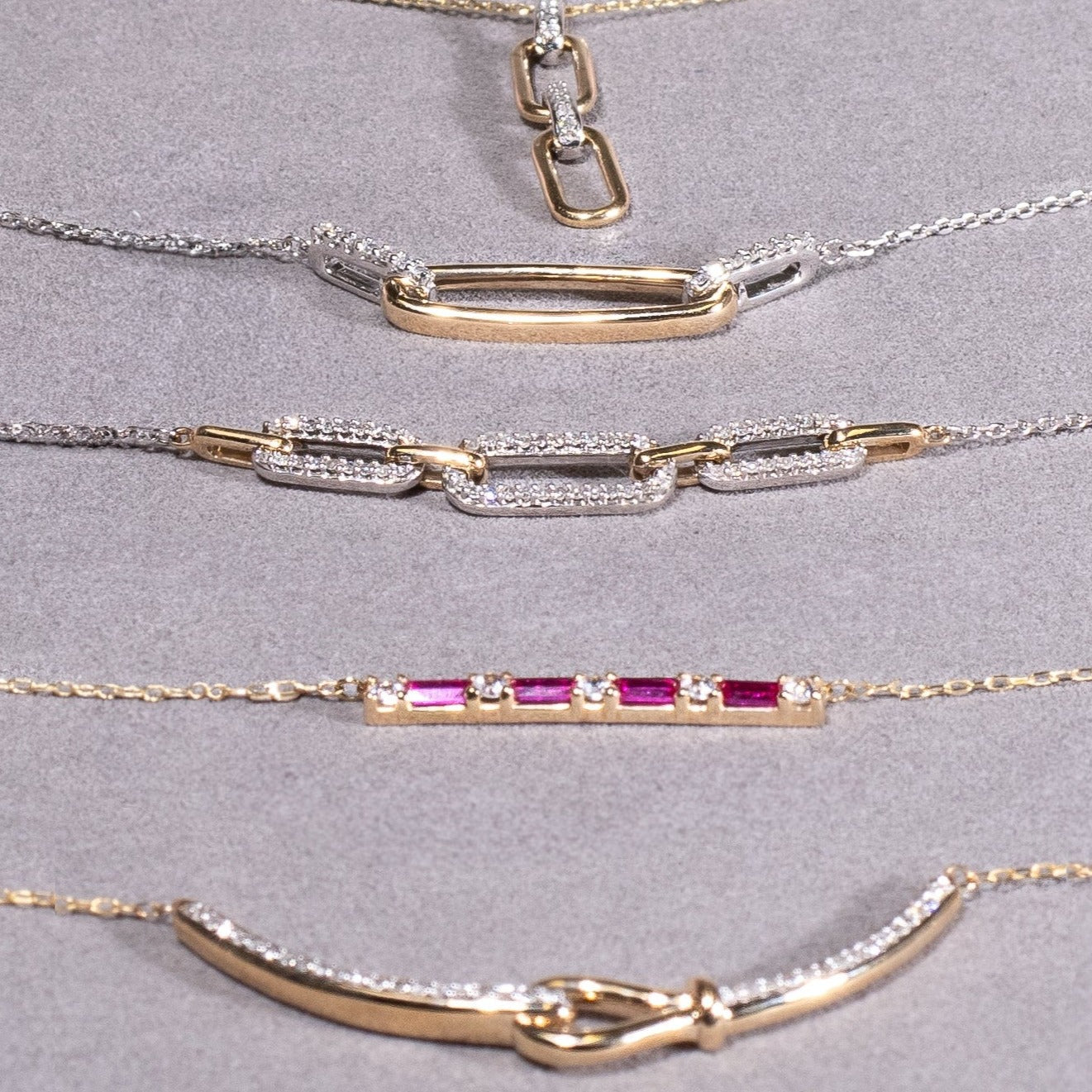 Interlocking Diamond and Gold Oval Pendant with Seven Links Necklace Necklaces Estella Collection #product_description# 32689 925 Diamond Layering Necklace #tag4# #tag5# #tag6# #tag7# #tag8# #tag9# #tag10#