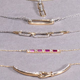 Interlocking Diamond and Gold Oval Pendant with Seven Links Necklace Necklaces Estella Collection #product_description# 32689 925 Diamond Layering Necklace #tag4# #tag5# #tag6# #tag7# #tag8# #tag9# #tag10#