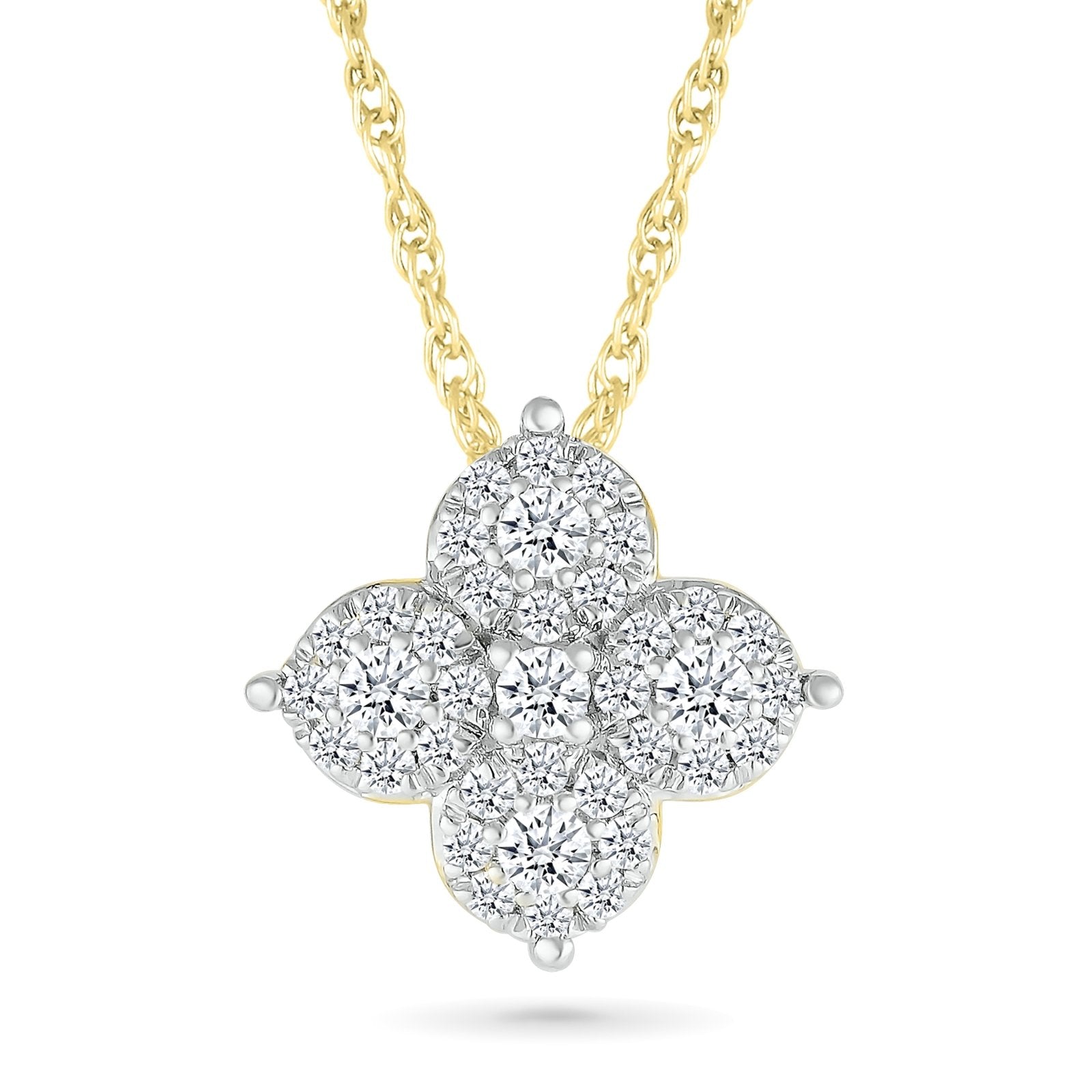 Large Diamond Clover Necklace Necklaces Estella Collection #product_description# 32732 Diamond Made to Order Pendant Necklace #tag4# #tag5# #tag6# #tag7# #tag8# #tag9# #tag10#