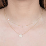 Oval Diamond Pavé Station Necklace Necklaces Estella Collection #product_description# 17705 14k Diamond Gemstone #tag4# #tag5# #tag6# #tag7# #tag8# #tag9# #tag10#
