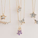 Pave Five Flower Diamond Petal Necklace with Thin Gold Bezel Necklaces Estella Collection #product_description# 32736 10k April Birthstone Colorless Gemstone #tag4# #tag5# #tag6# #tag7# #tag8# #tag9# #tag10#