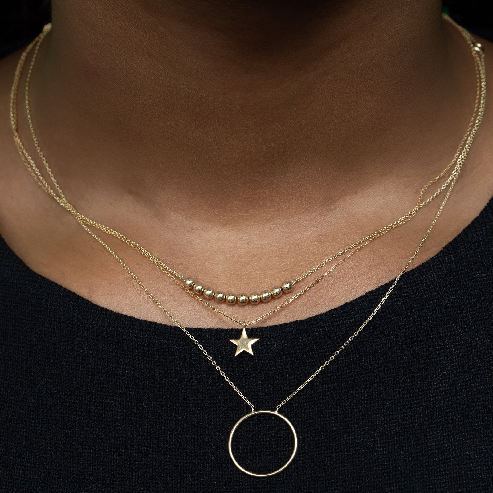 Sliding Bead Necklace in Solid Yellow Gold Necklaces Estella Collection #product_description# 17653 Layering Necklace Make Collection Ready to Ship #tag4# #tag5# #tag6# #tag7# #tag8# #tag9# #tag10#