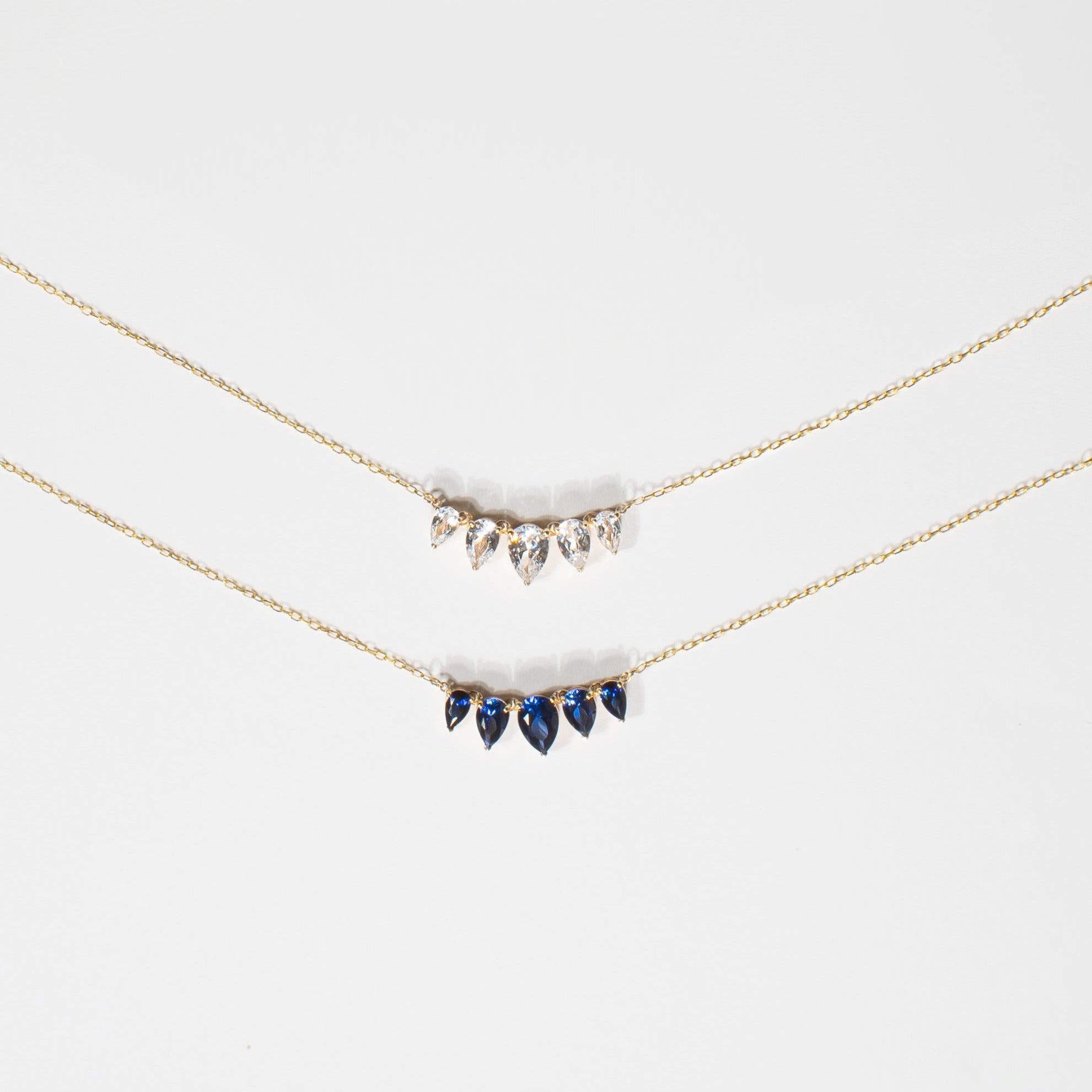 Teardrop Shaped White Sapphire Necklace Necklaces Estella Collection #product_description# 32711 Layering Necklace Made to Order Make Collection #tag4# #tag5# #tag6# #tag7# #tag8# #tag9# #tag10#