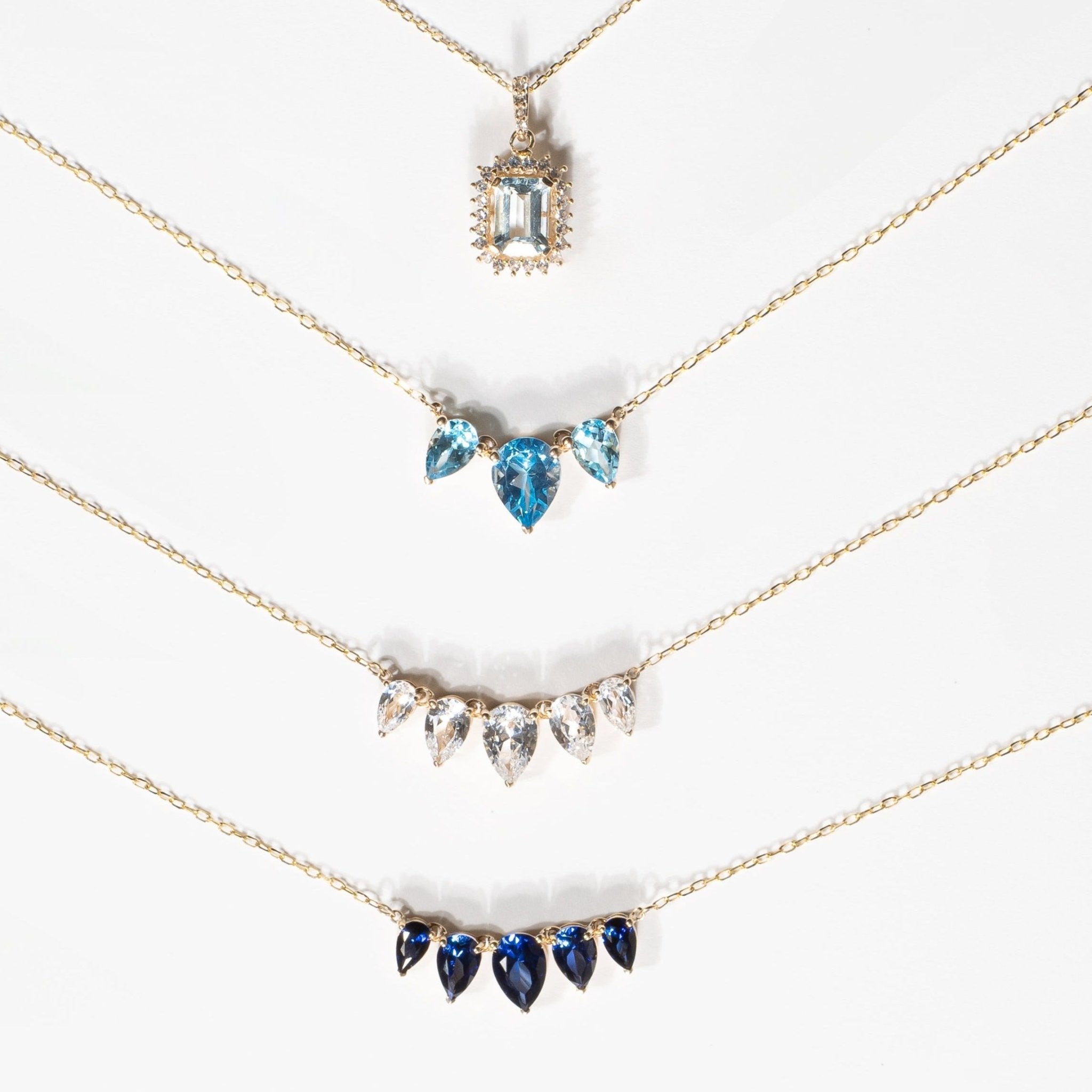 Teardrop Shaped White Sapphire Necklace Necklaces Estella Collection #product_description# 32711 Layering Necklace Made to Order Make Collection #tag4# #tag5# #tag6# #tag7# #tag8# #tag9# #tag10#