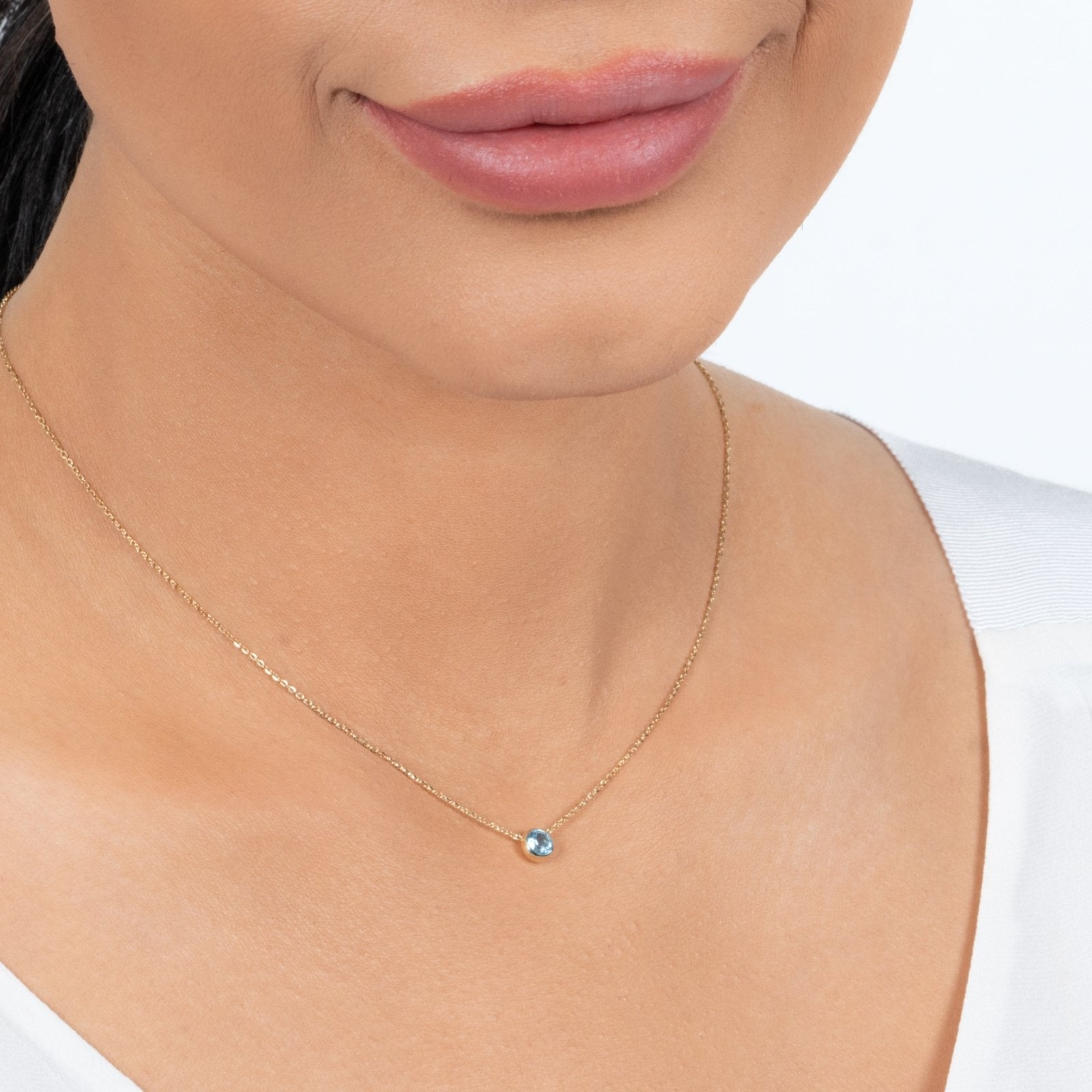 Aquamarine Station Necklace Station Necklace Bezel Set in 14k Gold Necklaces Estella Collection #product_description# 18404 14k Aquamarine Birthstone #tag4# #tag5# #tag6# #tag7# #tag8# #tag9# #tag10# 3MM