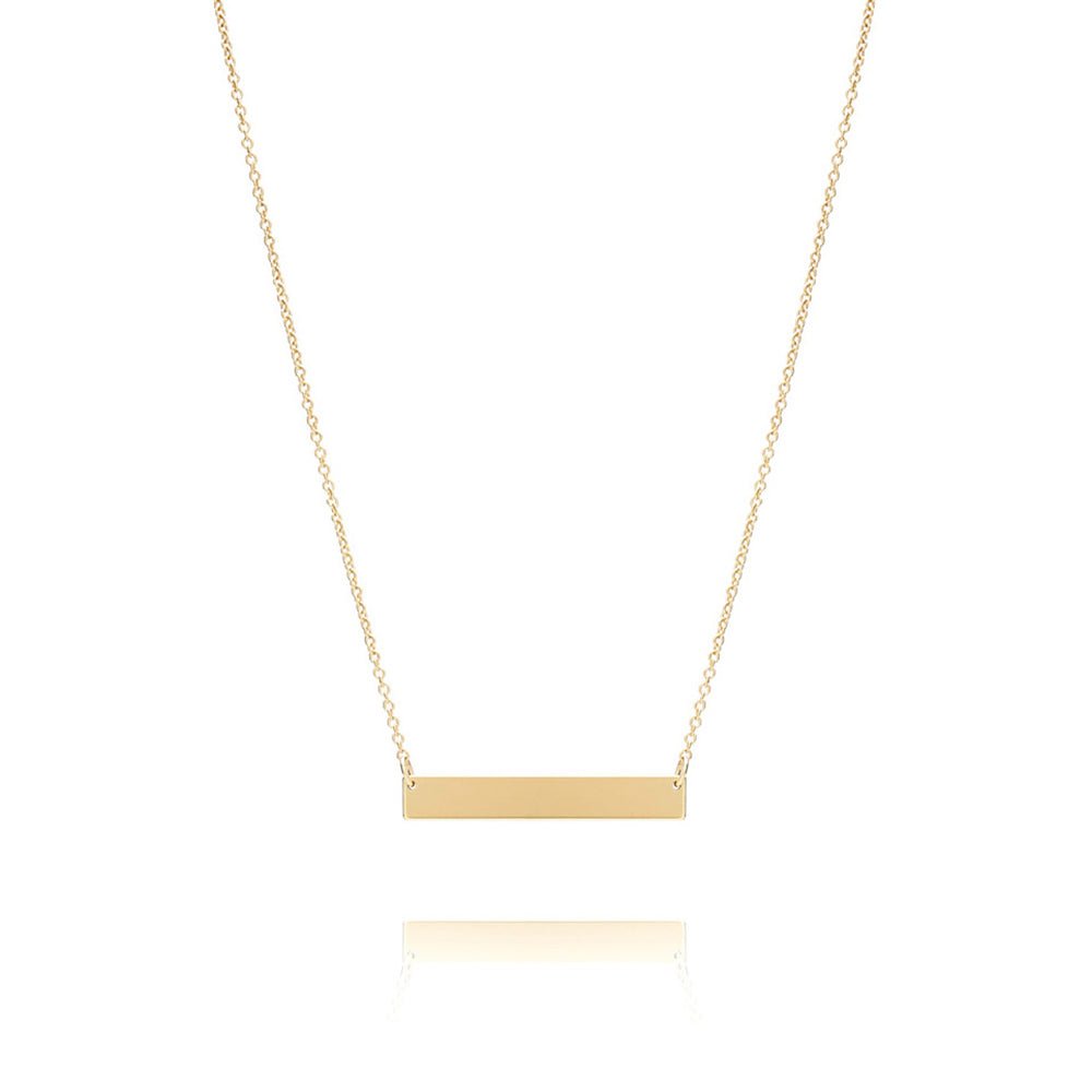 Bar Monogram Nameplate Necklace in Solid Gold Necklaces Estella Collection #product_description# 17656 10k Make Collection Personalized Jewelry #tag4# #tag5# #tag6# #tag7# #tag8# #tag9# #tag10#