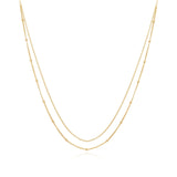 Beaded And Cuban Double Layer Chain Necklace Necklaces Estella Collection #product_description# 14k Layering Necklace Ready to Ship #tag4# #tag5# #tag6# #tag7# #tag8# #tag9# #tag10#