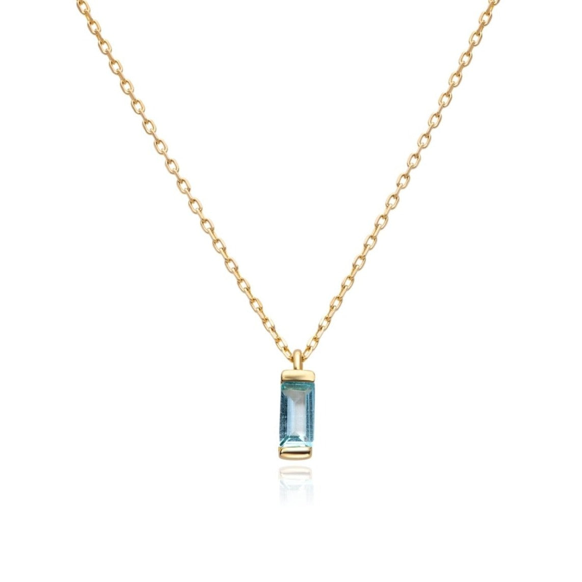 Blue Topaz Baguette Pendant Necklace Necklaces Estella Collection #product_description# 14k Birthstone Gemstone #tag4# #tag5# #tag6# #tag7# #tag8# #tag9# #tag10#