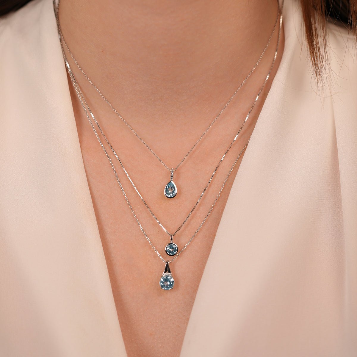 Blue Topaz Teardrop Pendant Necklace Necklaces Estella Collection #product_description# 14k Birthstone Blue Gemstone #tag4# #tag5# #tag6# #tag7# #tag8# #tag9# #tag10#