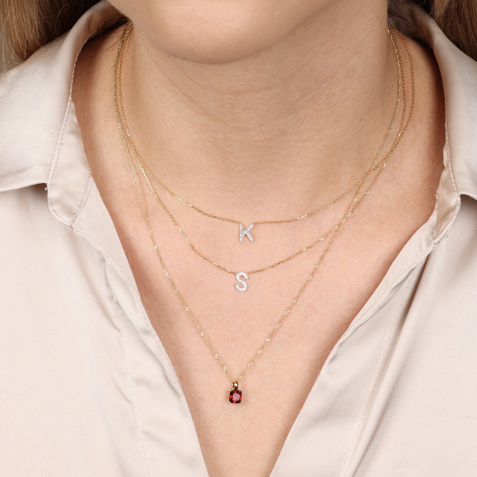Classic Diamond Initial Charm Necklace Necklaces Estella Collection #product_description# 17998 14k Diamond Gemstone #tag4# #tag5# #tag6# #tag7# #tag8# #tag9# #tag10# A 14k Yellow Gold