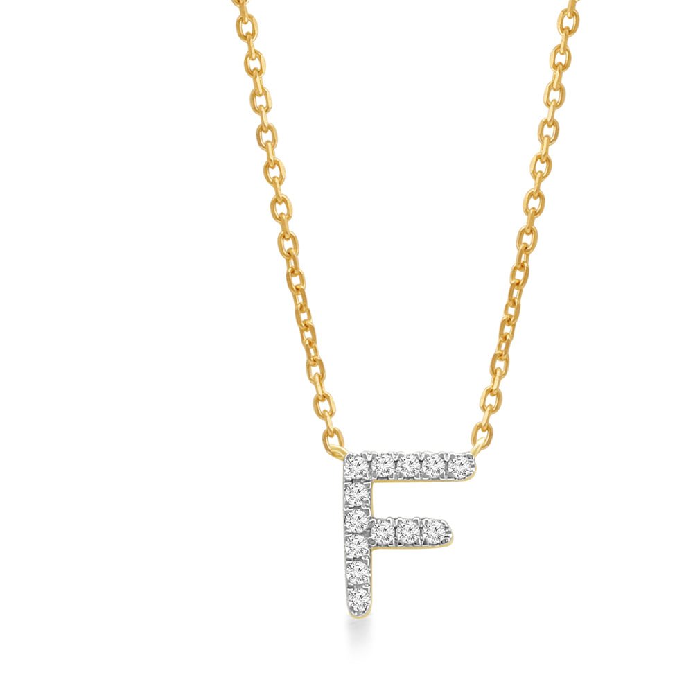 Classic Diamond Initial Charm Necklace Necklaces Estella Collection #product_description# 18009 14k Diamond Gemstone #tag4# #tag5# #tag6# #tag7# #tag8# #tag9# #tag10# F 14k Yellow Gold