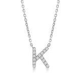 Classic Diamond Initial Charm Necklace Necklaces Estella Collection #product_description# 18018 14k Diamond Gemstone #tag4# #tag5# #tag6# #tag7# #tag8# #tag9# #tag10# K 14k White Gold