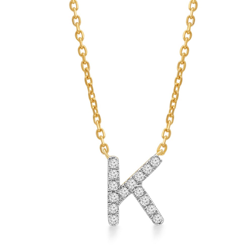 Classic Diamond Initial Charm Necklace Necklaces Estella Collection #product_description# 18019 14k Diamond Gemstone #tag4# #tag5# #tag6# #tag7# #tag8# #tag9# #tag10# K 14k Yellow Gold