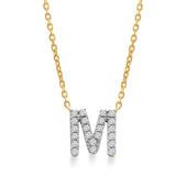 Classic Diamond Initial Charm Necklace Necklaces Estella Collection #product_description# 18023 14k Diamond Gemstone #tag4# #tag5# #tag6# #tag7# #tag8# #tag9# #tag10# M 14k Yellow Gold
