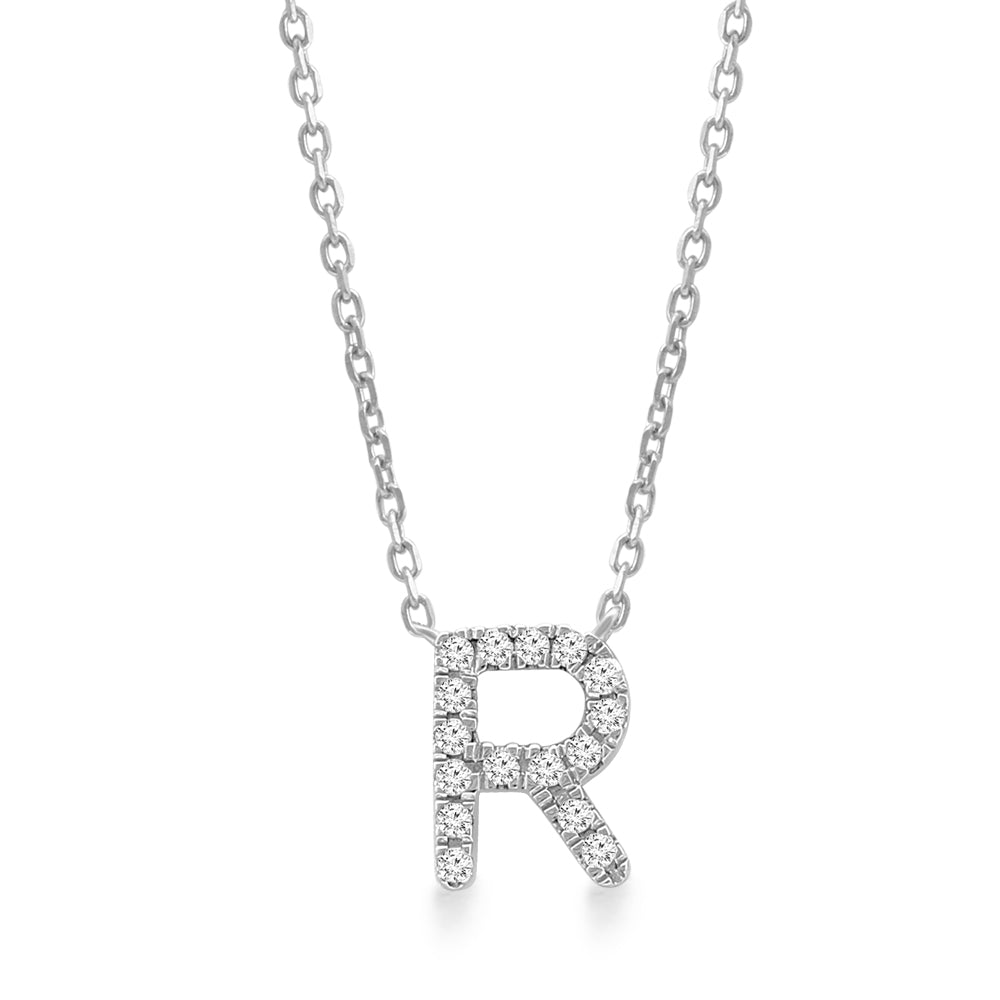 Classic Diamond Initial Charm Necklace Necklaces Estella Collection #product_description# 18028 14k Diamond Gemstone #tag4# #tag5# #tag6# #tag7# #tag8# #tag9# #tag10# R 14k White Gold