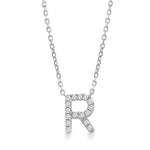 Classic Diamond Initial Charm Necklace Necklaces Estella Collection #product_description# 18028 14k Diamond Gemstone #tag4# #tag5# #tag6# #tag7# #tag8# #tag9# #tag10# R 14k White Gold
