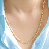 Classic Rope Chain Necklace in Solid 10k Gold Necklaces Estella Collection #product_description# 17845 10k 14k Layering Necklace #tag4# #tag5# #tag6# #tag7# #tag8# #tag9# #tag10# 16" Length