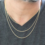 Classic Rope Chain Necklace in Solid 10k Gold Necklaces Estella Collection #product_description# 17845 10k 14k Layering Necklace #tag4# #tag5# #tag6# #tag7# #tag8# #tag9# #tag10# 16" Length