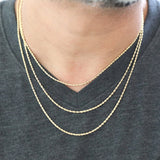Classic Rope Chain Necklace in Solid 10k Gold Necklaces Estella Collection #product_description# 17845 10k 14k Layering Necklace #tag4# #tag5# #tag6# #tag7# #tag8# #tag9# #tag10# 16" Length