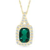 Cushion Cut Emerald Pendant with White Sapphire Halo and Bail Necklaces Estella Collection #product_description# 32729 10k Birthstone Birthstone Jewelry #tag4# #tag5# #tag6# #tag7# #tag8# #tag9# #tag10#