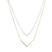Diamond Double Chevron Necklace in Solid 14k Two-Tone White and Rose Gold Necklaces Estella Collection #product_description# Birthstone Birthstone Jewelry Colorless Gemstone #tag4# #tag5# #tag6# #tag7# #tag8# #tag9# #tag10#