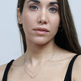 Diamond Double Chevron Necklace in Solid 14k Two-Tone White and Rose Gold Necklaces Estella Collection #product_description# Birthstone Birthstone Jewelry Colorless Gemstone #tag4# #tag5# #tag6# #tag7# #tag8# #tag9# #tag10#
