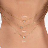 Diamond Station Necklace Bezel Set in 14k Gold Necklaces Estella Collection #product_description# 18406 14k Birthstone Colorless Gemstone #tag4# #tag5# #tag6# #tag7# #tag8# #tag9# #tag10# 0.06/2.5MM