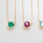 Emerald Station Necklace Bezel Set in 14k Gold Necklaces Estella Collection #product_description# 18409 14k Birthstone Emerald #tag4# #tag5# #tag6# #tag7# #tag8# #tag9# #tag10# 3MM