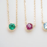 Emerald Station Necklace Bezel Set in 14k Gold Necklaces Estella Collection #product_description# 18409 14k Birthstone Emerald #tag4# #tag5# #tag6# #tag7# #tag8# #tag9# #tag10# 3MM