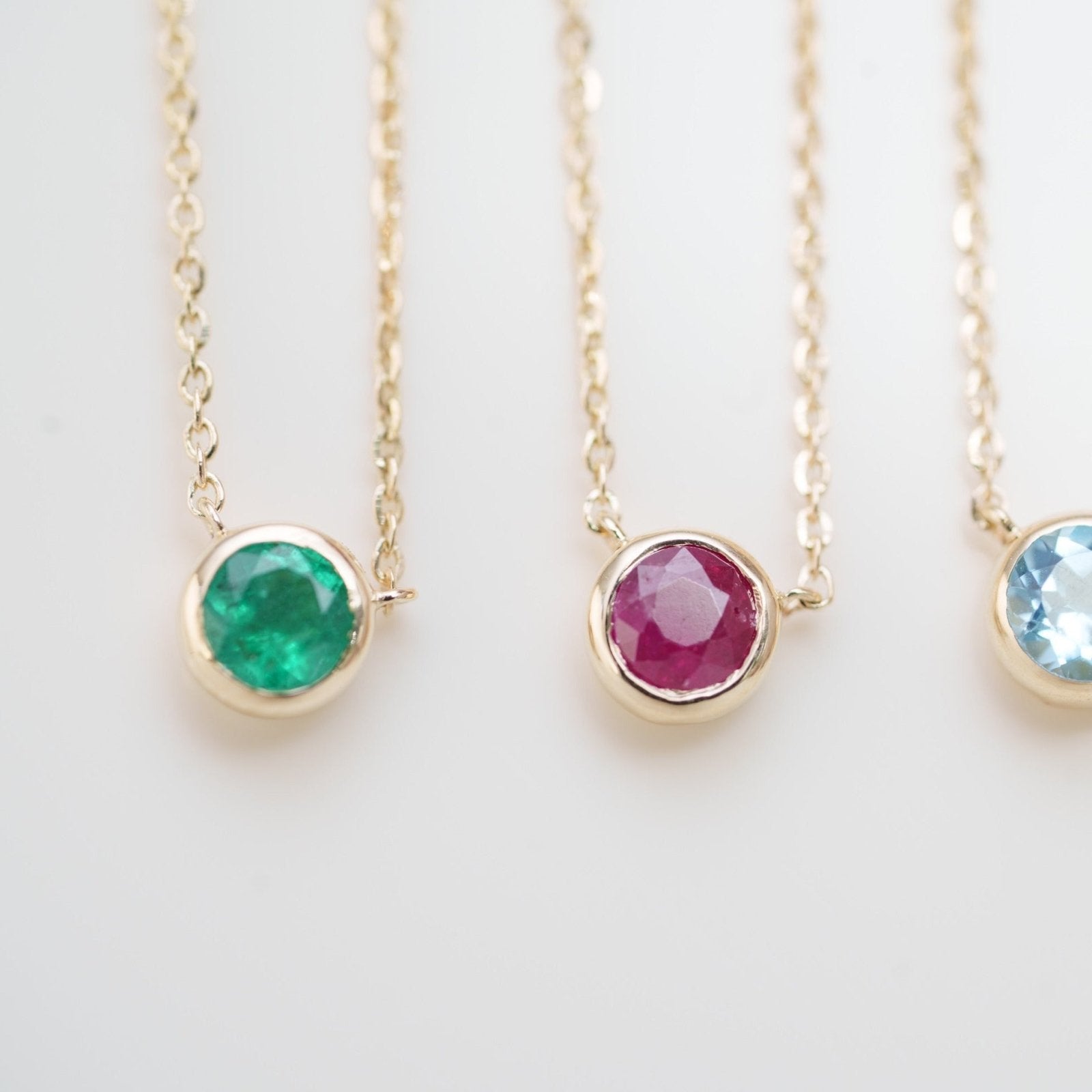 Emerald Station Necklace Bezel Set in 14k Gold Necklaces Estella Collection #product_description# 18409 14k Birthstone Emerald #tag4# #tag5# #tag6# #tag7# #tag8# #tag9# #tag10# 3MM