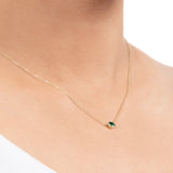 Emerald Station Necklace Bezel Set in 14k Gold Necklaces Estella Collection #product_description# 18409 14k Birthstone Emerald #tag4# #tag5# #tag6# #tag7# #tag8# #tag9# #tag10# 3MM