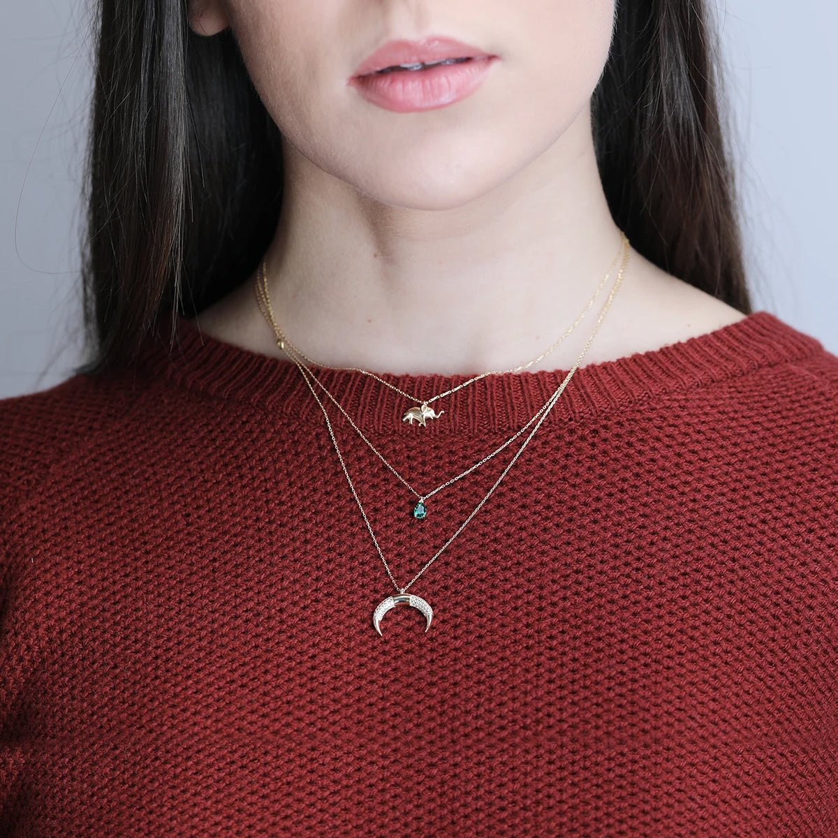 Emerald Teardrop Pendant Necklace Necklaces Estella Collection #product_description# 17763 14k Birthstone Emerald #tag4# #tag5# #tag6# #tag7# #tag8# #tag9# #tag10#