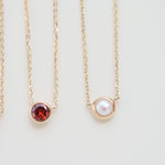 Freshwater Pearl Station Necklace Bezel Set in 14k Gold Necklaces Estella Collection #product_description# 18411 14k Birthstone Gemstone #tag4# #tag5# #tag6# #tag7# #tag8# #tag9# #tag10# 3MM
