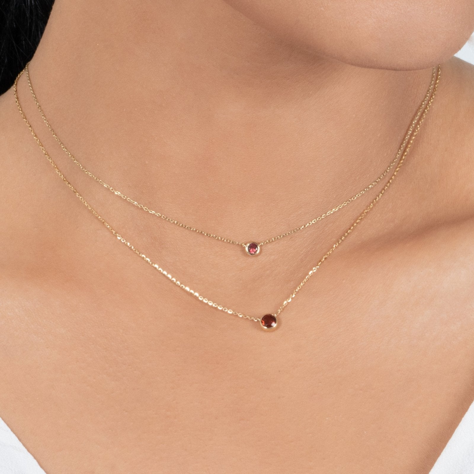 Garnet Station Necklace Bezel Set in 14k Gold Necklaces Estella Collection #product_description# 18400 14k Birthstone Garnet #tag4# #tag5# #tag6# #tag7# #tag8# #tag9# #tag10# 3MM