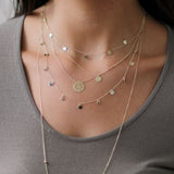 Gold Disc and Peridot Drop Station Necklace Bezel Necklaces Estella Collection #product_description# 14k Birthstone Gemstone #tag4# #tag5# #tag6# #tag7# #tag8# #tag9# #tag10#