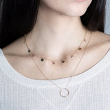 Gold Disc and Pink Tourmaline Drop Station Necklace Bezel Necklaces Estella Collection #product_description# 14k Birthstone Gemstone #tag4# #tag5# #tag6# #tag7# #tag8# #tag9# #tag10#