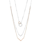 Interlocking Circles Diamond Necklace in Solid 14k Two-Tone White and Rose Gold Necklaces Estella Collection #product_description# 14k Diamond Gemstone #tag4# #tag5# #tag6# #tag7# #tag8# #tag9# #tag10#
