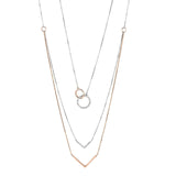 Interlocking Circles Diamond Necklace in Solid 14k Two-Tone White and Rose Gold Necklaces Estella Collection #product_description# 14k Diamond Gemstone #tag4# #tag5# #tag6# #tag7# #tag8# #tag9# #tag10#
