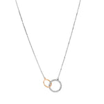 Interlocking Circles Diamond Necklace in Solid 14k Two-Tone White and Rose Gold Necklaces Estella Collection #product_description# 14k Diamond Gemstone #tag4# #tag5# #tag6# #tag7# #tag8# #tag9# #tag10#