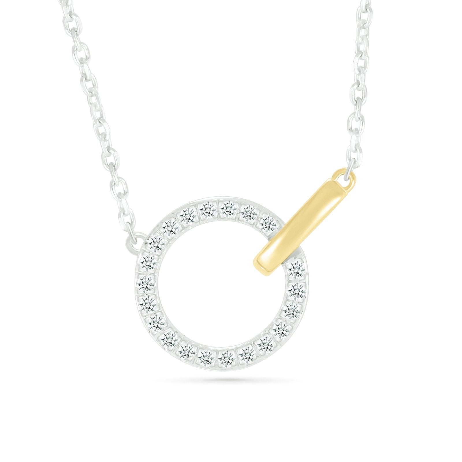 Interlocking Diamond and Gold Circle Necklace Necklaces Estella Collection #product_description# 32687 925 Diamond Made to Order #tag4# #tag5# #tag6# #tag7# #tag8# #tag9# #tag10#