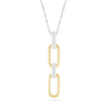 Interlocking Gold and Diamond Paperclip Necklace Necklaces Estella Collection #product_description# 32719 925 Diamond Made to Order #tag4# #tag5# #tag6# #tag7# #tag8# #tag9# #tag10#