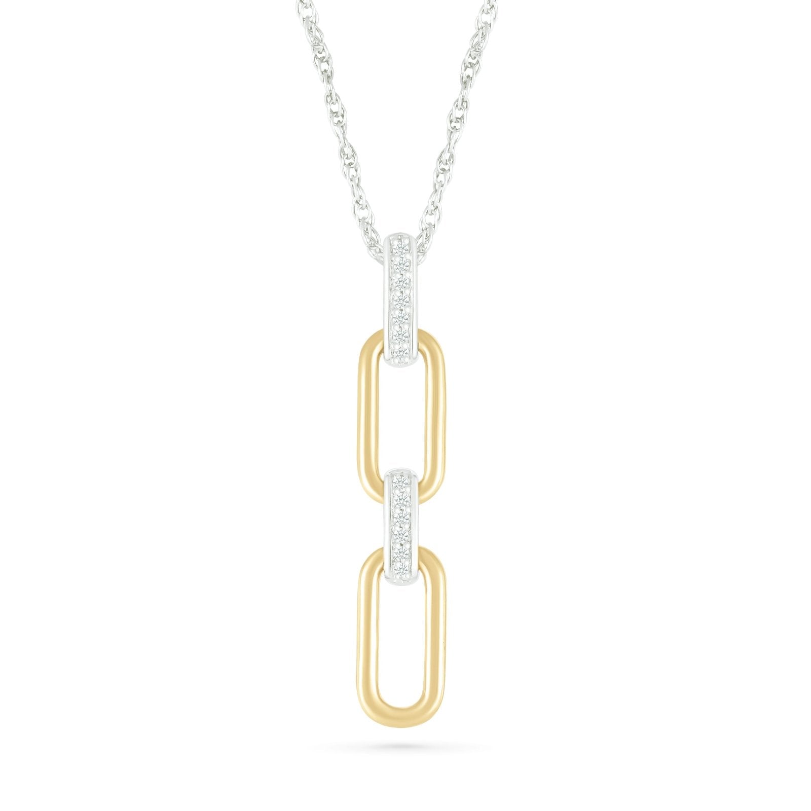 Interlocking Gold and Diamond Paperclip Necklace Necklaces Estella Collection #product_description# 32719 925 Diamond Made to Order #tag4# #tag5# #tag6# #tag7# #tag8# #tag9# #tag10#