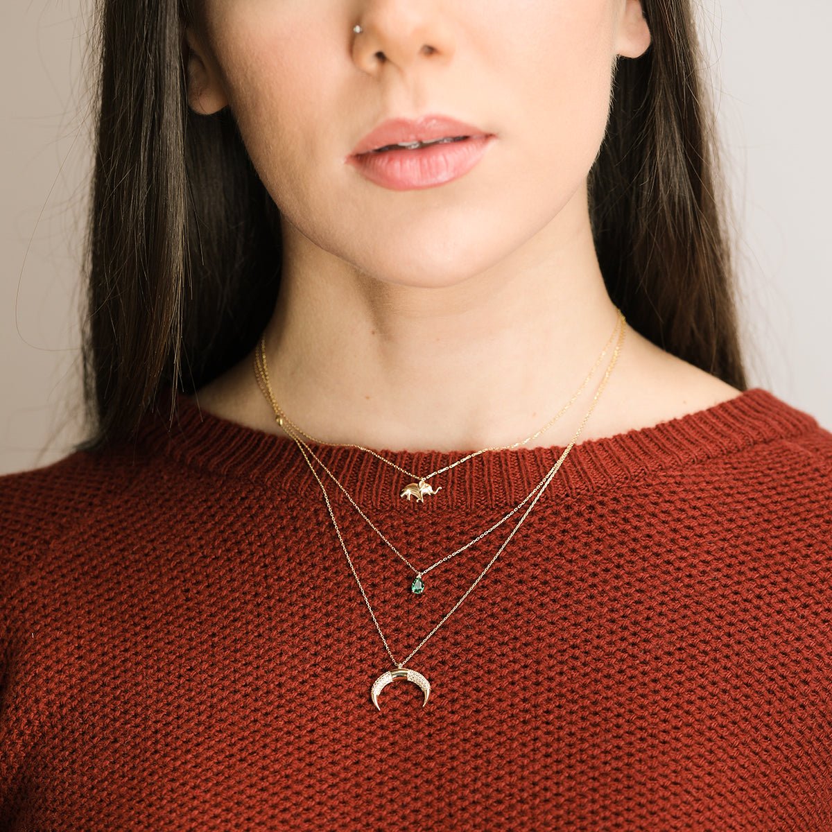 Lucky Black Onyx Elephant Necklace Necklaces Estella Collection #product_description# 14k Black Gemstone Black Onyx #tag4# #tag5# #tag6# #tag7# #tag8# #tag9# #tag10#