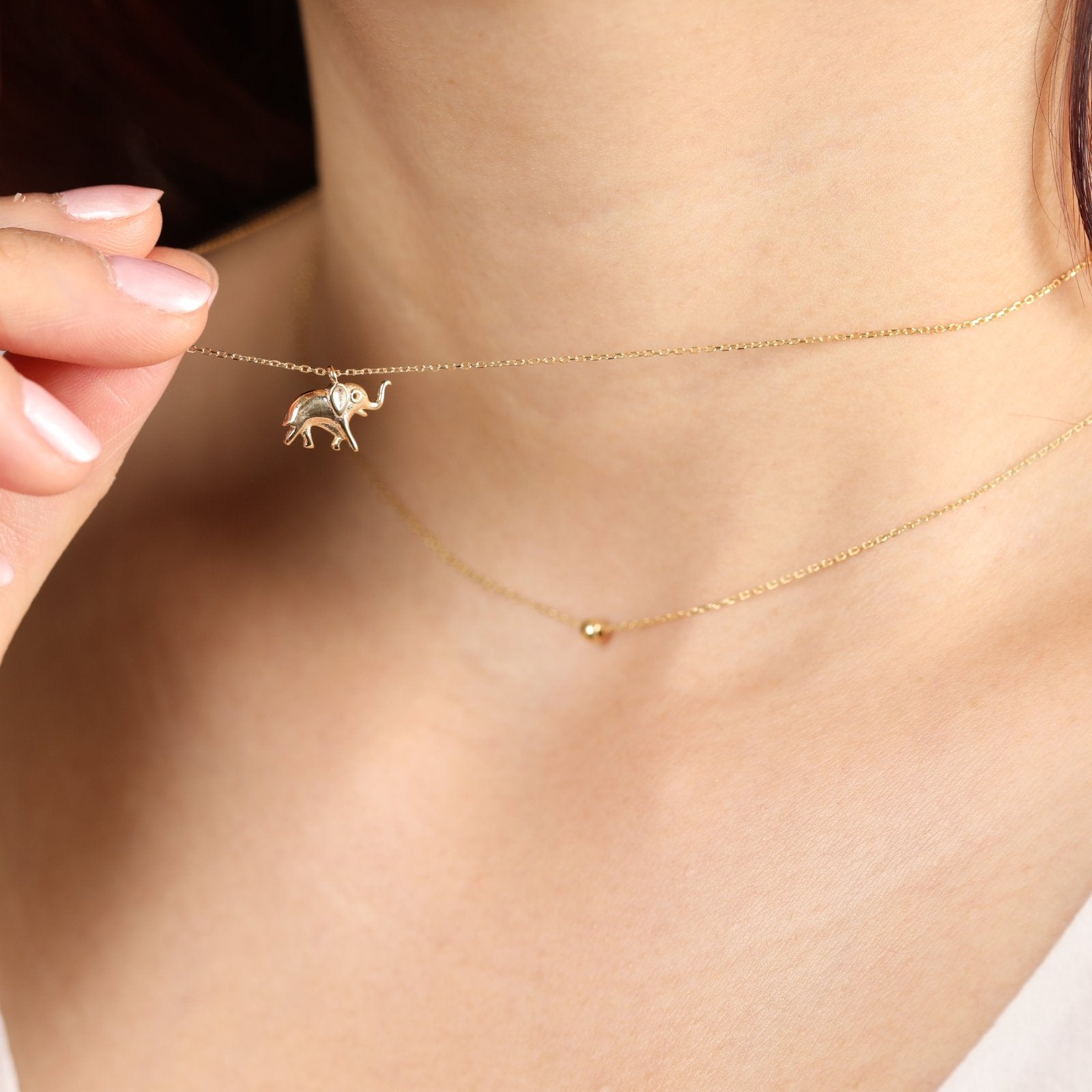 Lucky Black Onyx Elephant Necklace Necklaces Estella Collection #product_description# 14k Black Gemstone Black Onyx #tag4# #tag5# #tag6# #tag7# #tag8# #tag9# #tag10#