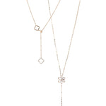 Mother of Pearl Flower and Diamond Drop Lariat Necklace Necklaces Estella Collection #product_description# 14k Birthstone Diamond #tag4# #tag5# #tag6# #tag7# #tag8# #tag9# #tag10#
