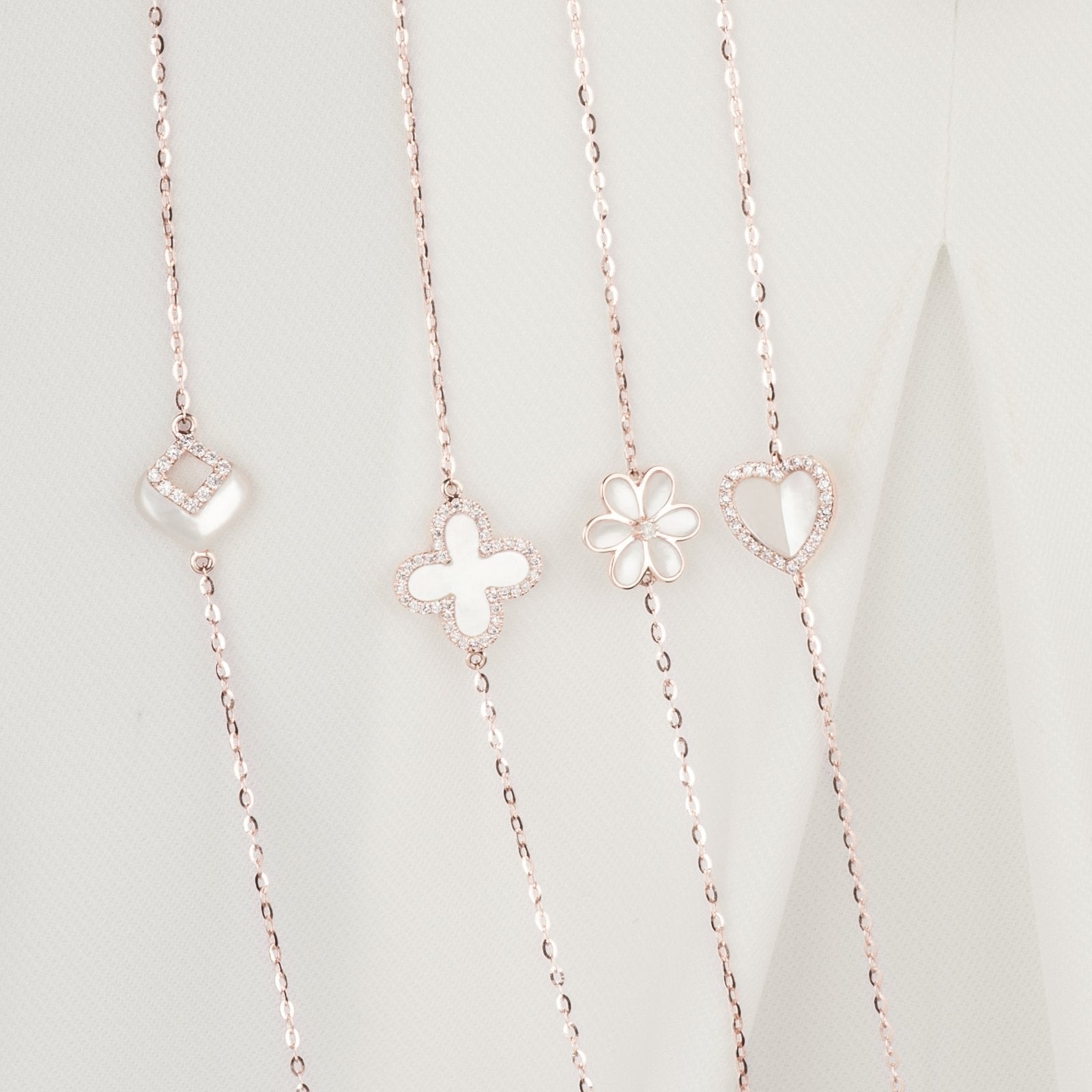 Mother of Pearl Heart with Diamonds Station Necklace Necklaces Estella Collection #product_description# 14k Birthstone Diamond #tag4# #tag5# #tag6# #tag7# #tag8# #tag9# #tag10#
