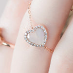 Mother of Pearl Heart with Diamonds Station Necklace Necklaces Estella Collection #product_description# 14k Birthstone Diamond #tag4# #tag5# #tag6# #tag7# #tag8# #tag9# #tag10#