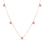 Pink Tourmaline Butterfly Station Necklace Necklaces Estella Collection #product_description# Gemstone Layering Necklace Make Collection #tag4# #tag5# #tag6# #tag7# #tag8# #tag9# #tag10#