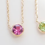 Pink Tourmaline Station Necklace Bezel Set in 14k Gold Necklaces Estella Collection #product_description# 18419 14k Birthstone Gemstone #tag4# #tag5# #tag6# #tag7# #tag8# #tag9# #tag10# 3MM