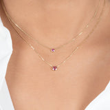 Pink Tourmaline Station Necklace Bezel Set in 14k Gold Necklaces Estella Collection #product_description# 18419 14k Birthstone Gemstone #tag4# #tag5# #tag6# #tag7# #tag8# #tag9# #tag10# 3MM